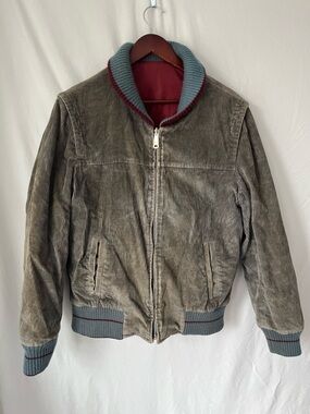 Vintage Reversible Corduroy Bomber Jacket